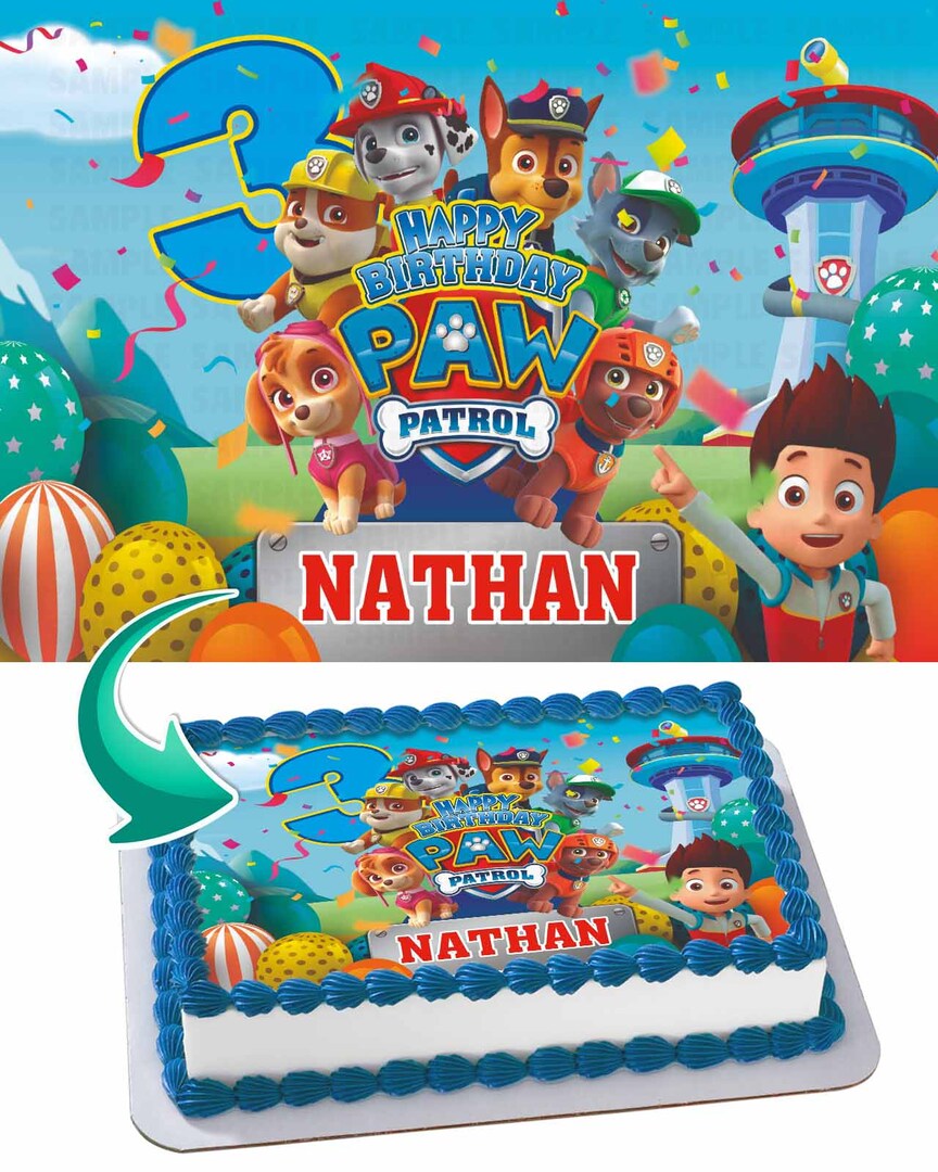 Paw Patrol Kids Edible Cake Image Topper Birthday Cake Sheet MakerPlace by Michaels